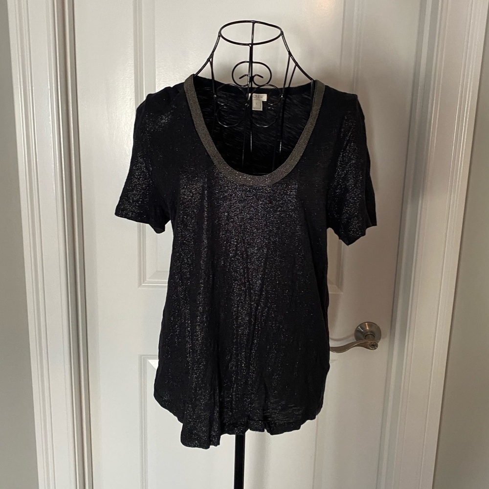 J Crew Sequence Neckline T-Shirt Size Large